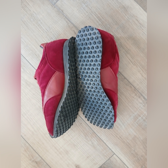 Comme des Garcons CDG x Spalwart Velvet Tempo Sneakers in Burgundy Red. Size 40 - Picture 9 of 10